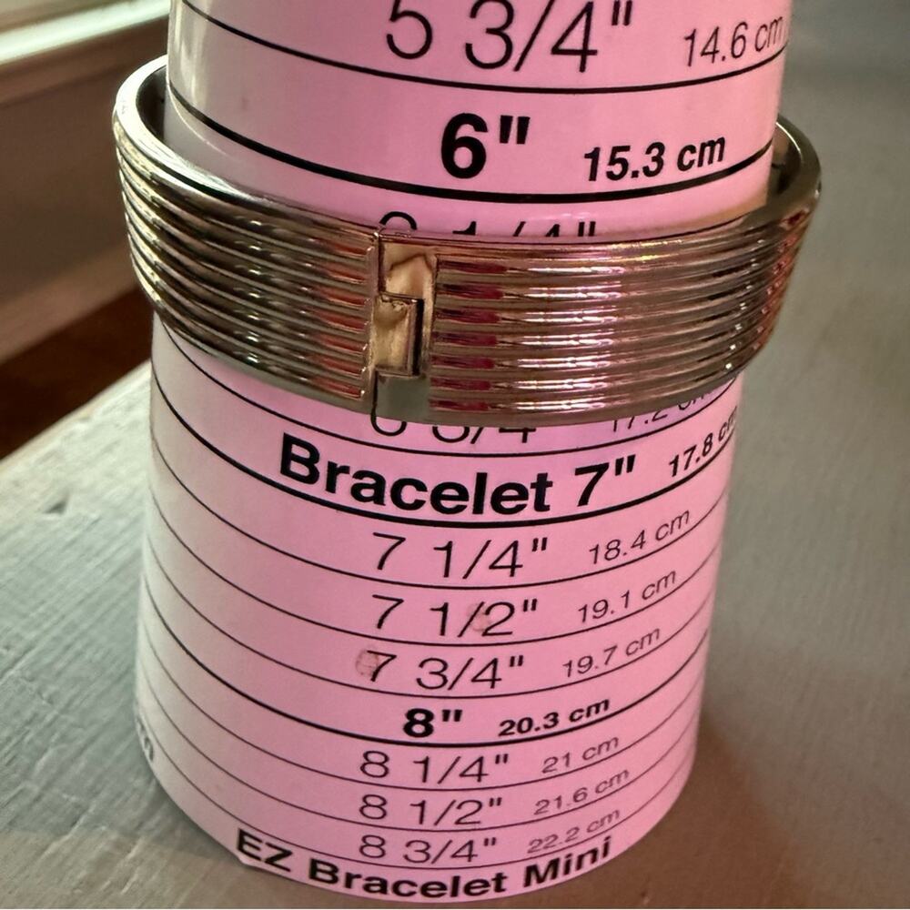 Michael Kors Silver Tone Buckle Bangle  Bracelet - Picture 7 of 9